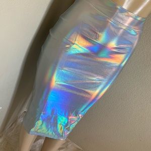 Iridescent Midi Skirt